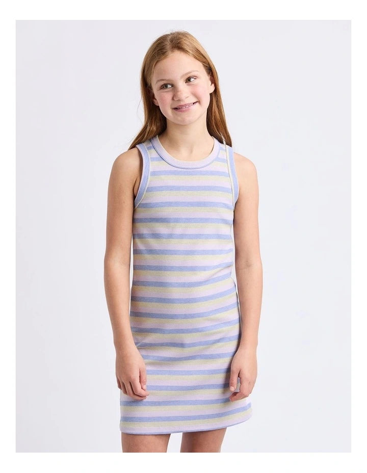 EVE GIRL CALLIE RIB TANK DRESS PURPLE