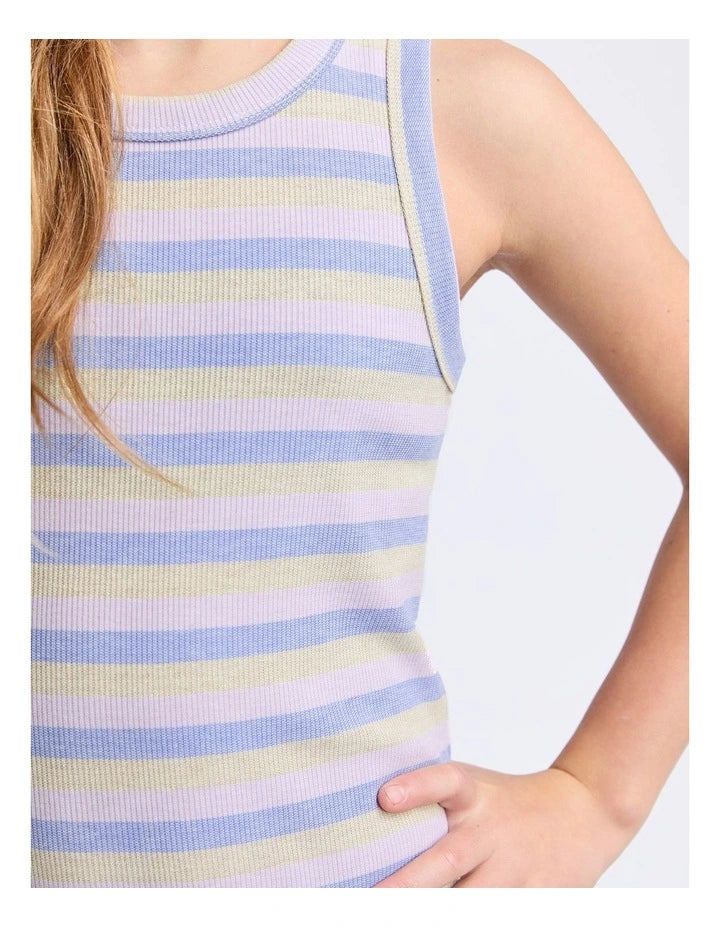 EVE GIRL CALLIE RIB TANK DRESS PURPLE