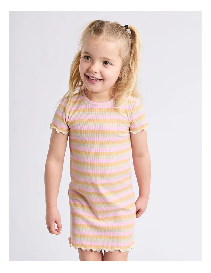 EVE GIRL CALLIE RIB DRESS PINK