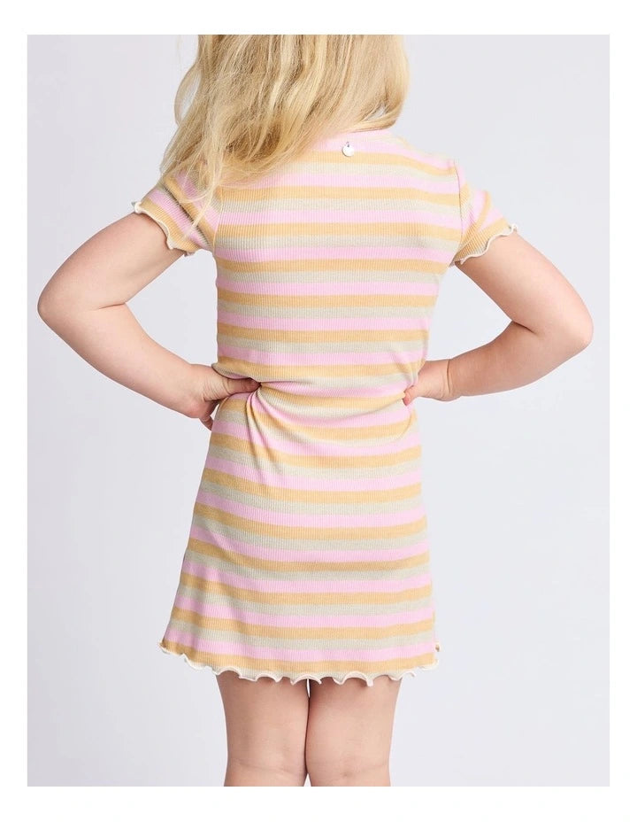 EVE GIRL CALLIE RIB DRESS PINK