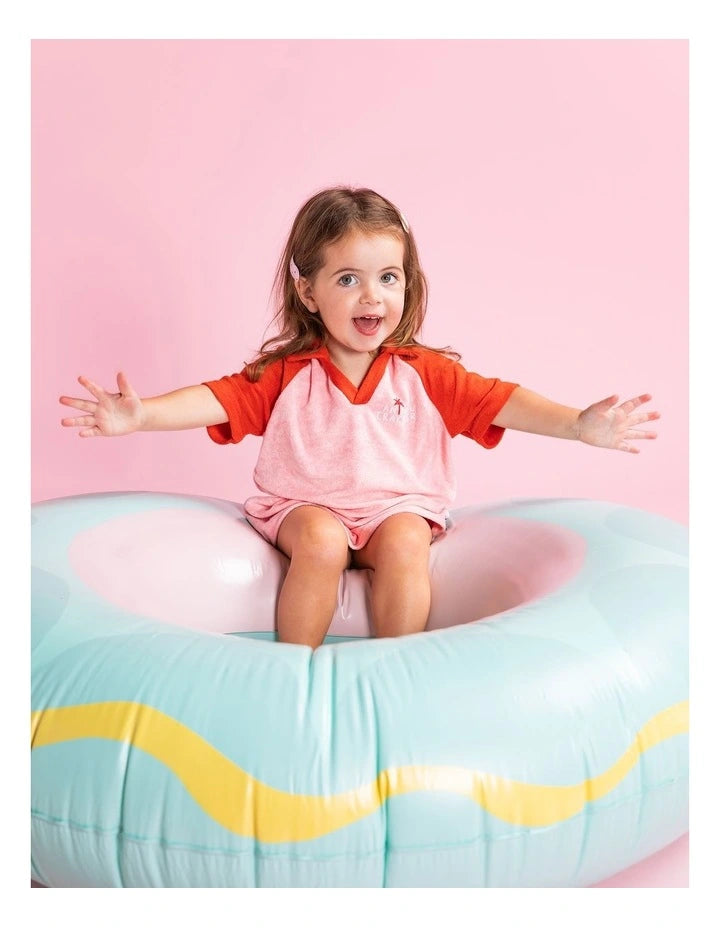 ANIMAL CRACKERS CONTRAST TEE DRESS