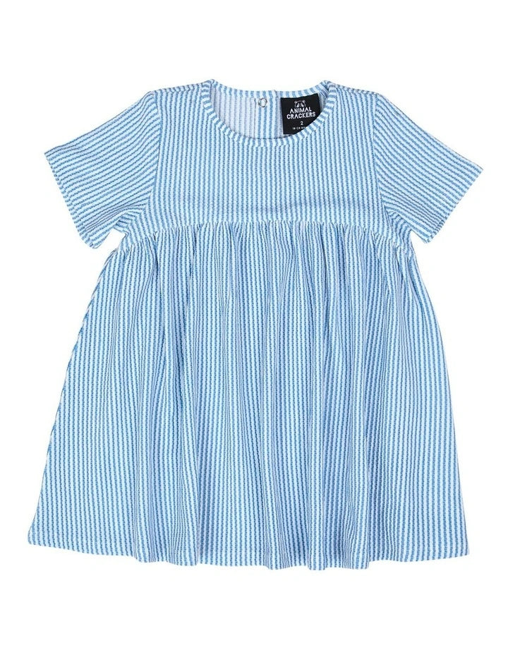 ANIMAL CRACKERS CANDYSHOP DRESS BLUE