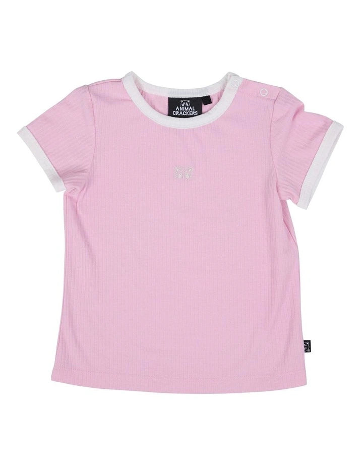 ANIMAL CRACKERS VARIED TEE PINK