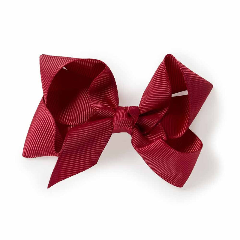 BURGUNDY CLIP BOW