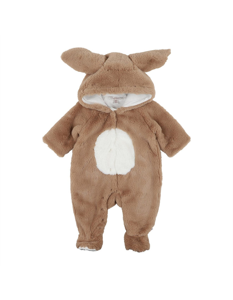 FOX & FINCH LATTE FAUX FUR BUNNY ONESIE