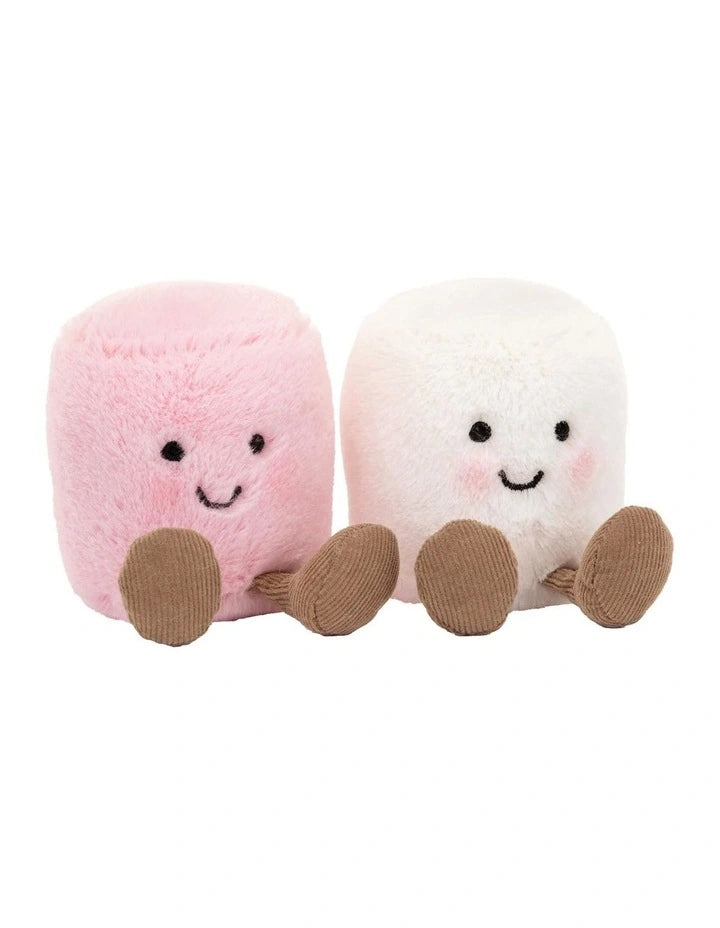 JELLYCAT AMUSEABLES PINK & WHITE MARSHMALLOWS