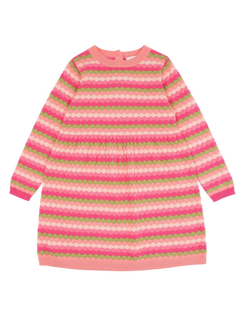 FOX & FINCH STRIPE KNITTED DRESS