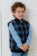 MILKY CHECK PUFFER VEST