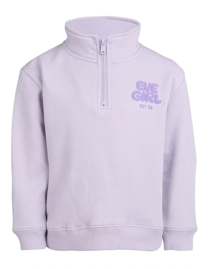 EVE GIRL SPORTS CLUB 1/4 ZIP LAVENDER