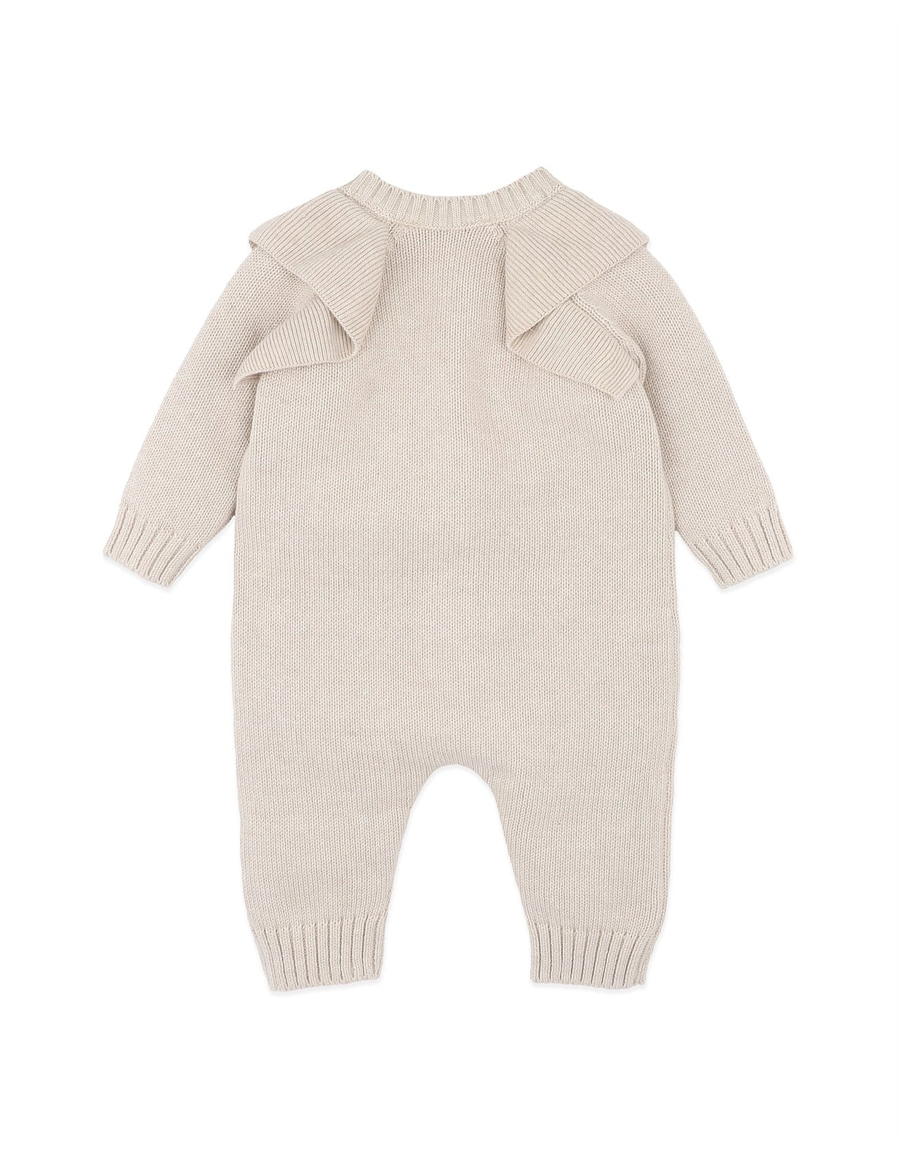 BEBE FERN EMBROIDERED KNIT ROMPER