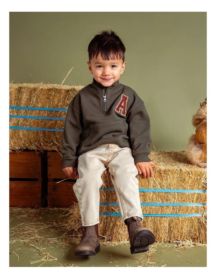 ANIMAL CRACKERS WOODLANDS 1/4 ZIP