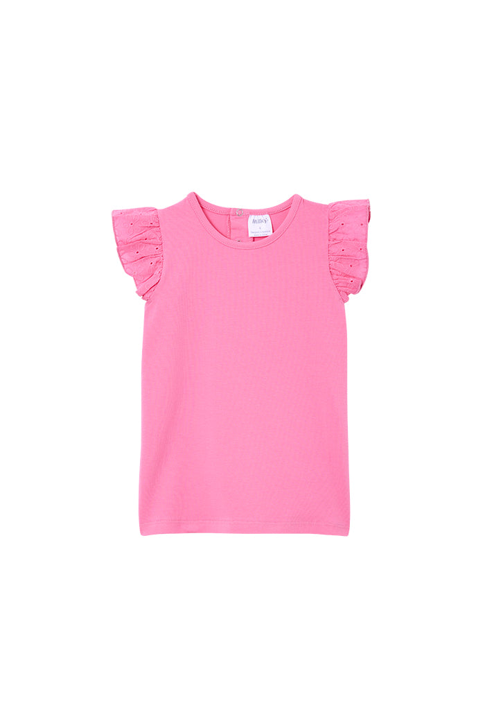 MILKY SACHET BRODERIE FRILL TEE