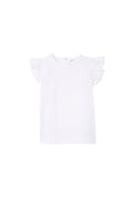 MILKY WHITE BRODERIE FRILL TEE