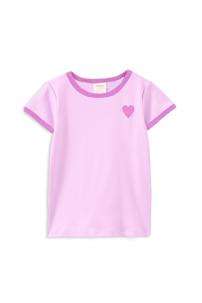 MILKY PINK RIB TEE