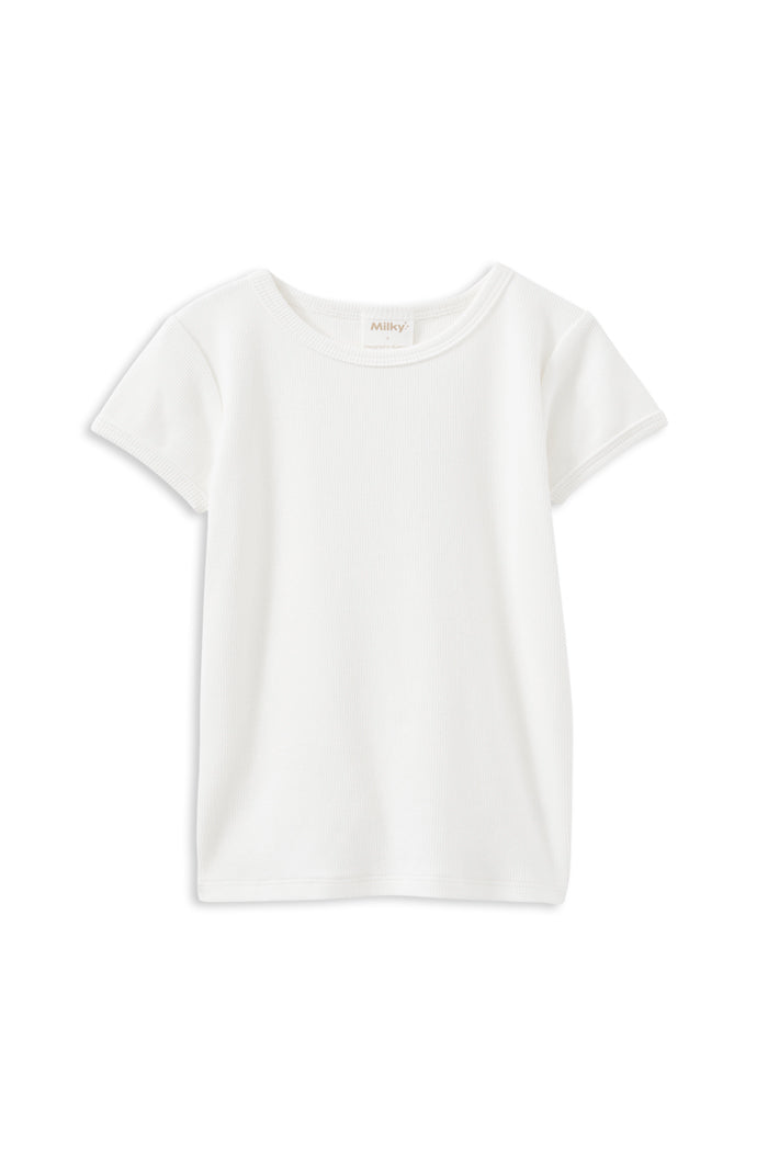 MILKY WHITE RIB TEE S26