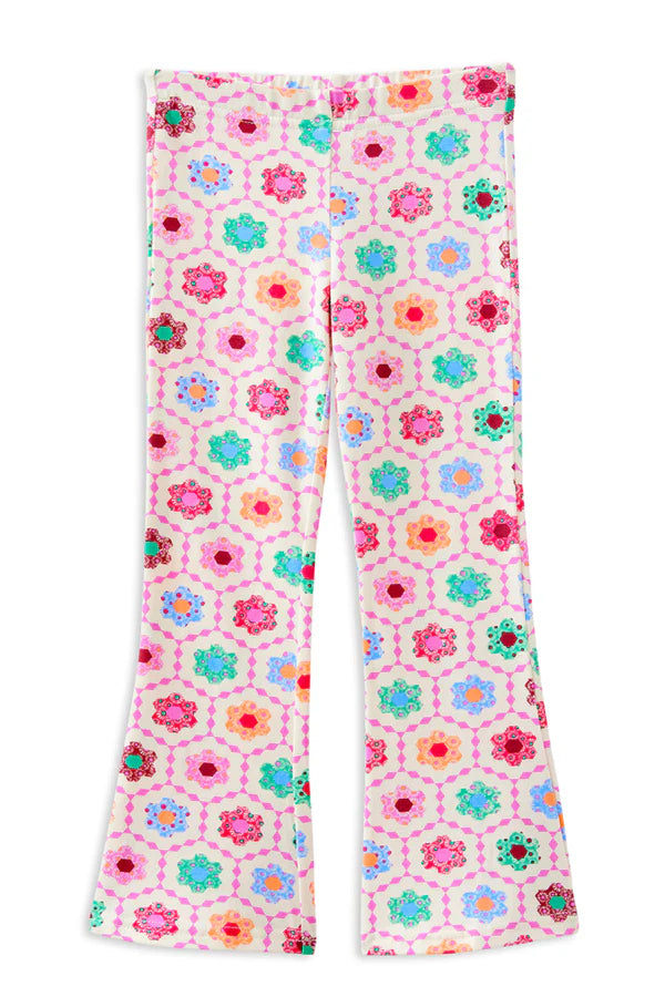 MILKY HONEYCOMB BLOOM FLARED LEGGING