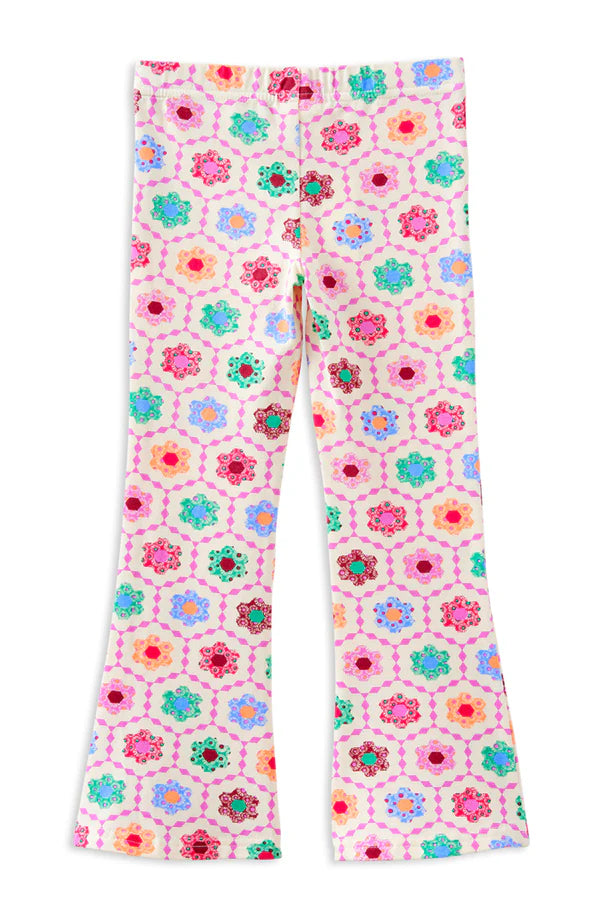 MILKY HONEYCOMB BLOOM FLARED LEGGING