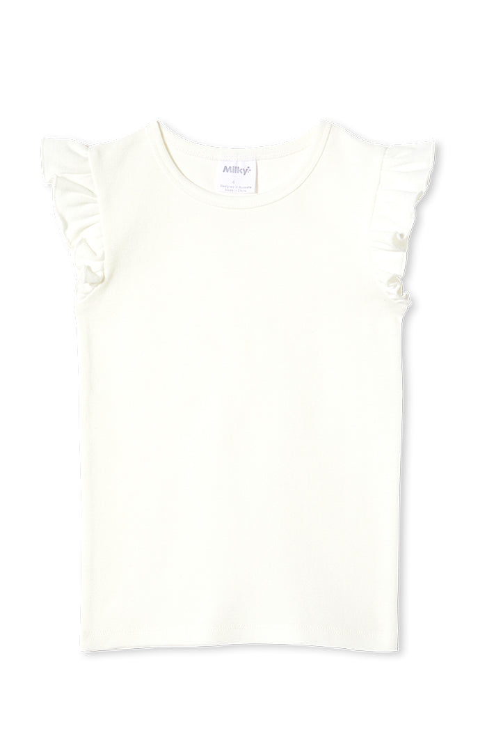 MILKY WHITE RIB TEE