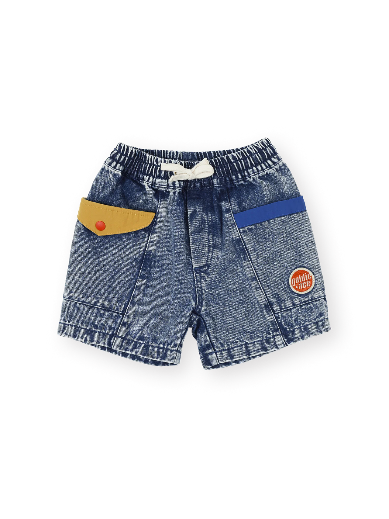 GOLDIE & ACE COLOUR BLOCK VINTAGE DENIM SHORTS