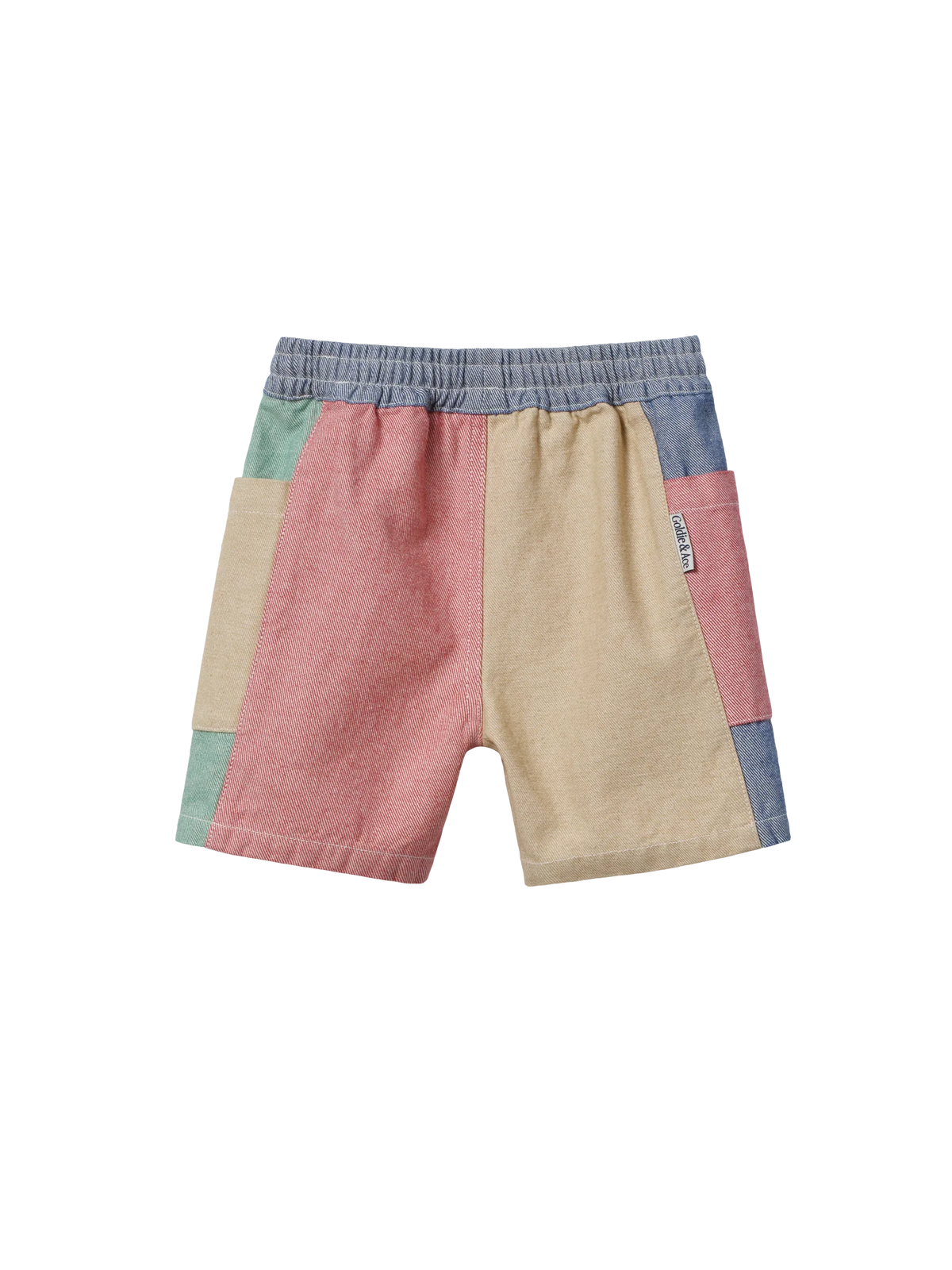 GOLDIE & ACE PATCHWORK NOAH POCKET SHORTS