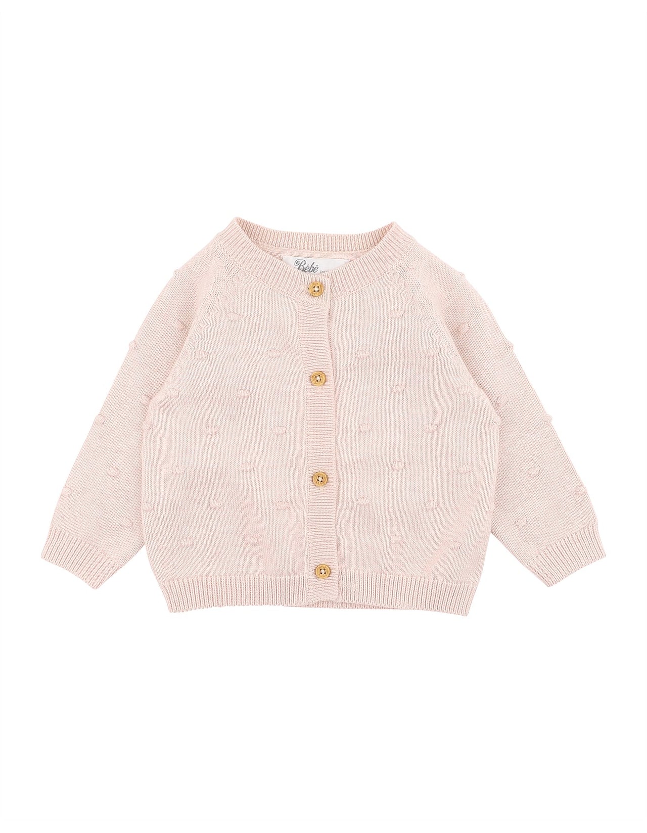 BEBE TAYLOR ORGANIC CARDIGAN OAT MARL
