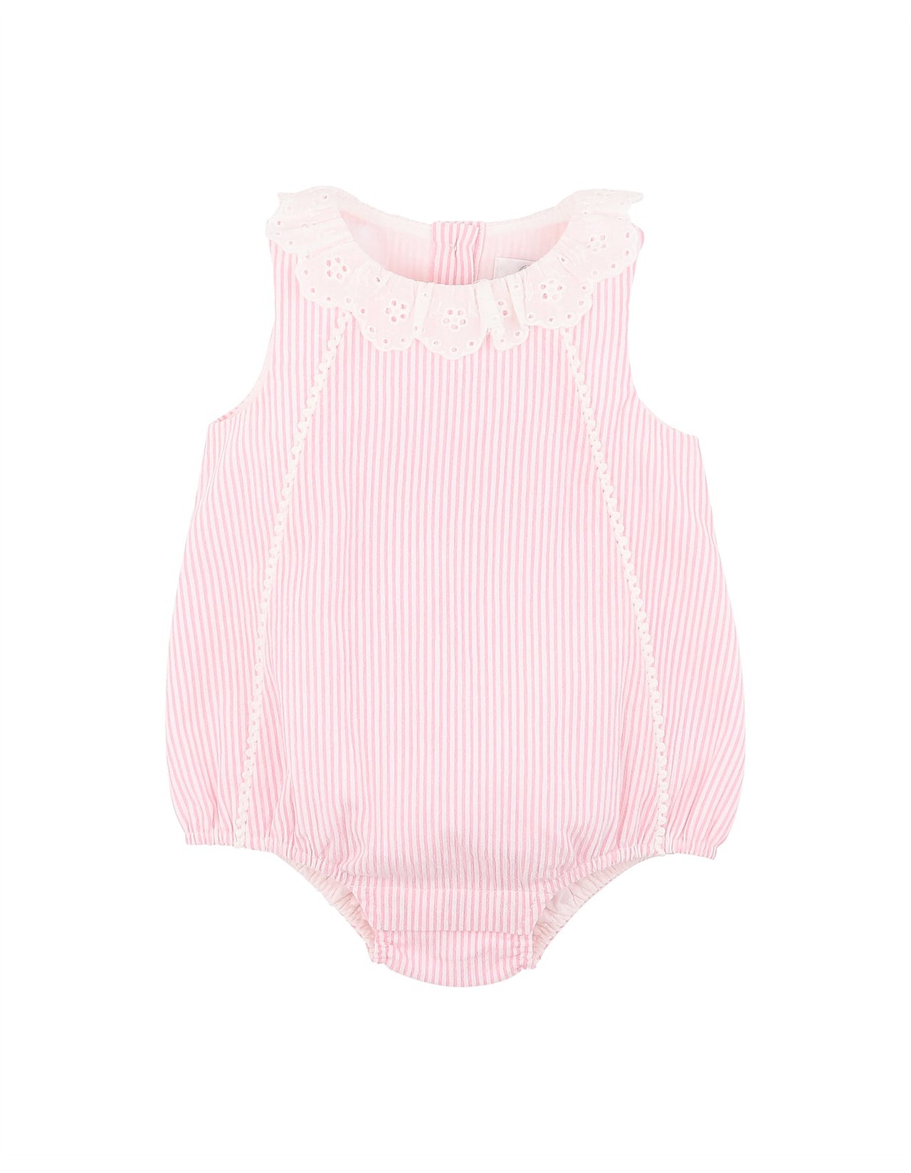 BEBE WILLA STRIPE LACE COLLAR BODYSUIT