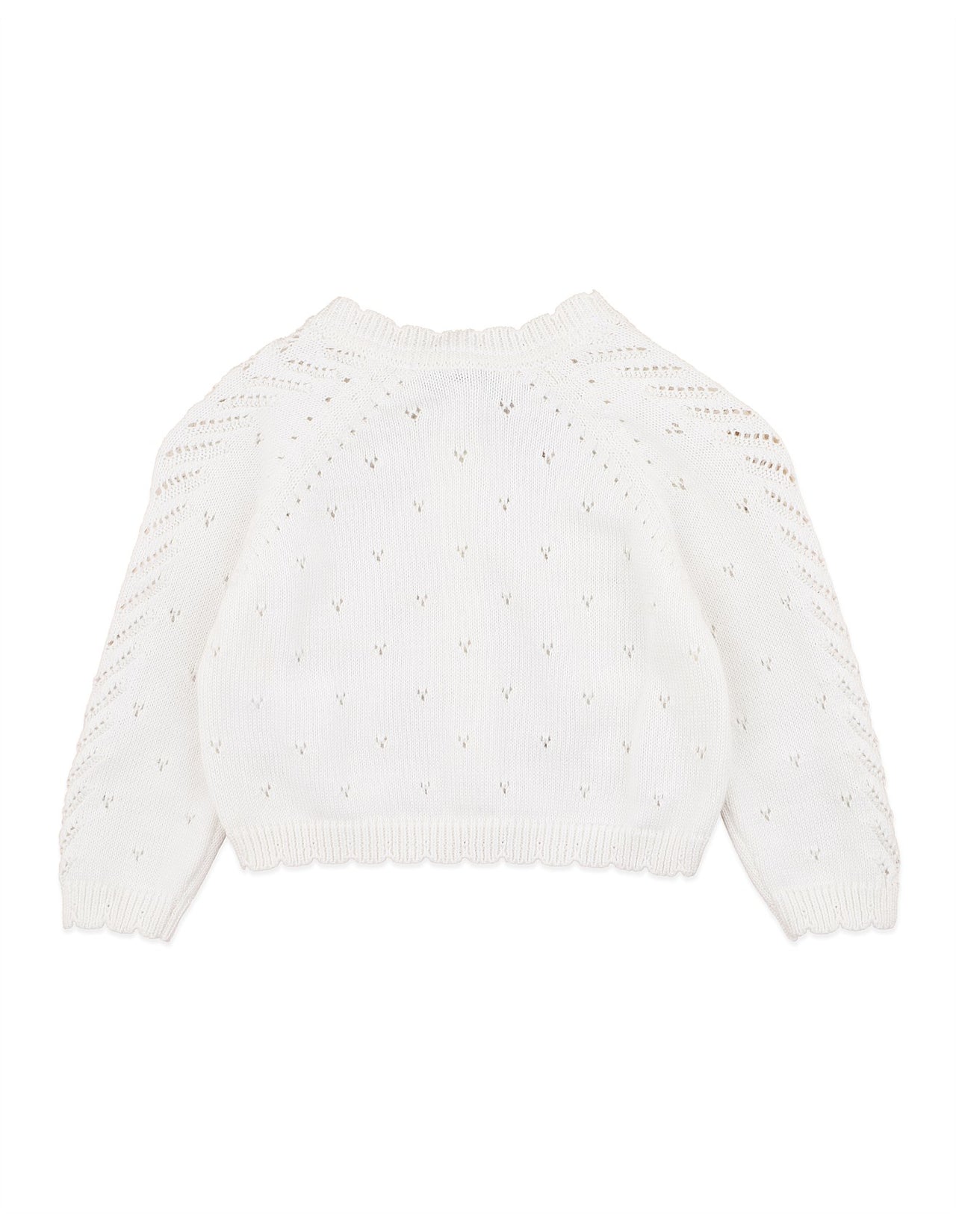 BEBE GIRLS ORGANIC CLOUD POINTELLE CARDI