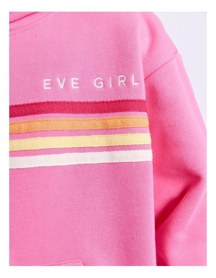 EVE GIRL RETRO HOODIE PINK