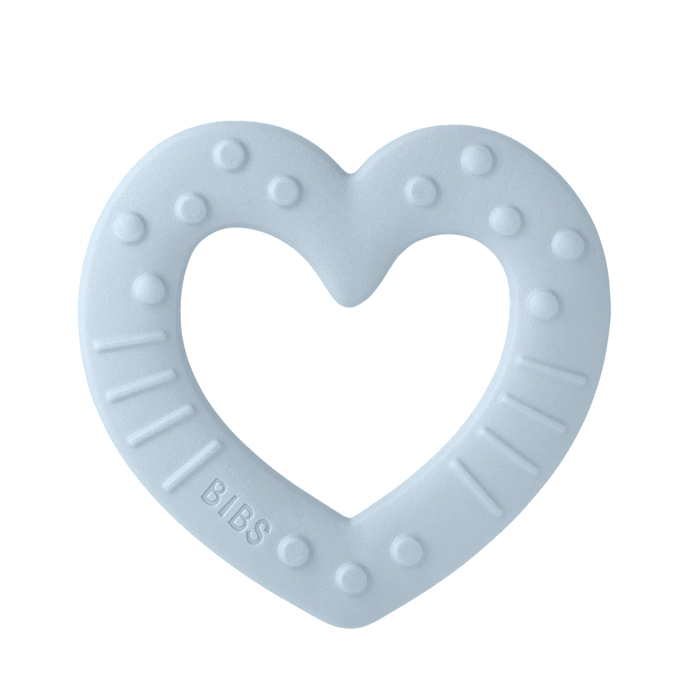 BIBS BITIE HEART - BABY BLUE