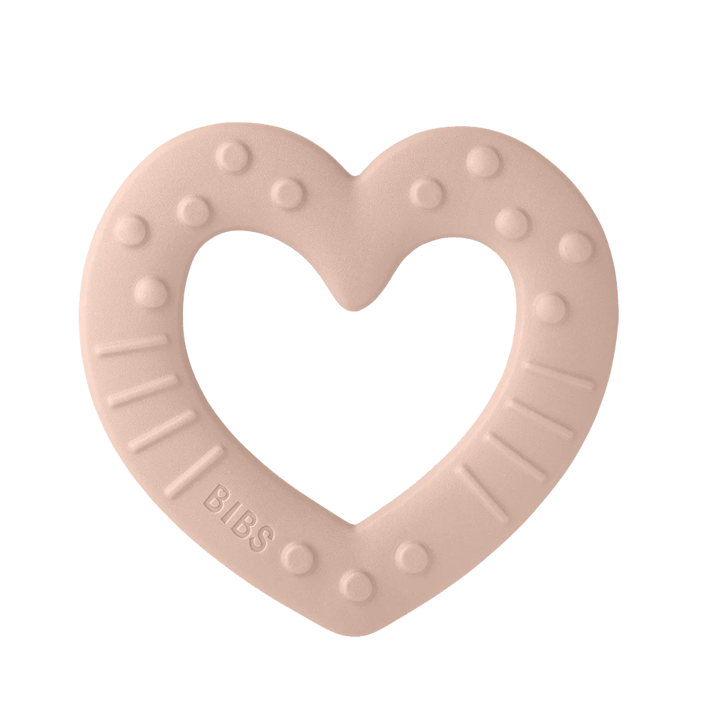 BIBS BITIE HEART - BLUSH
