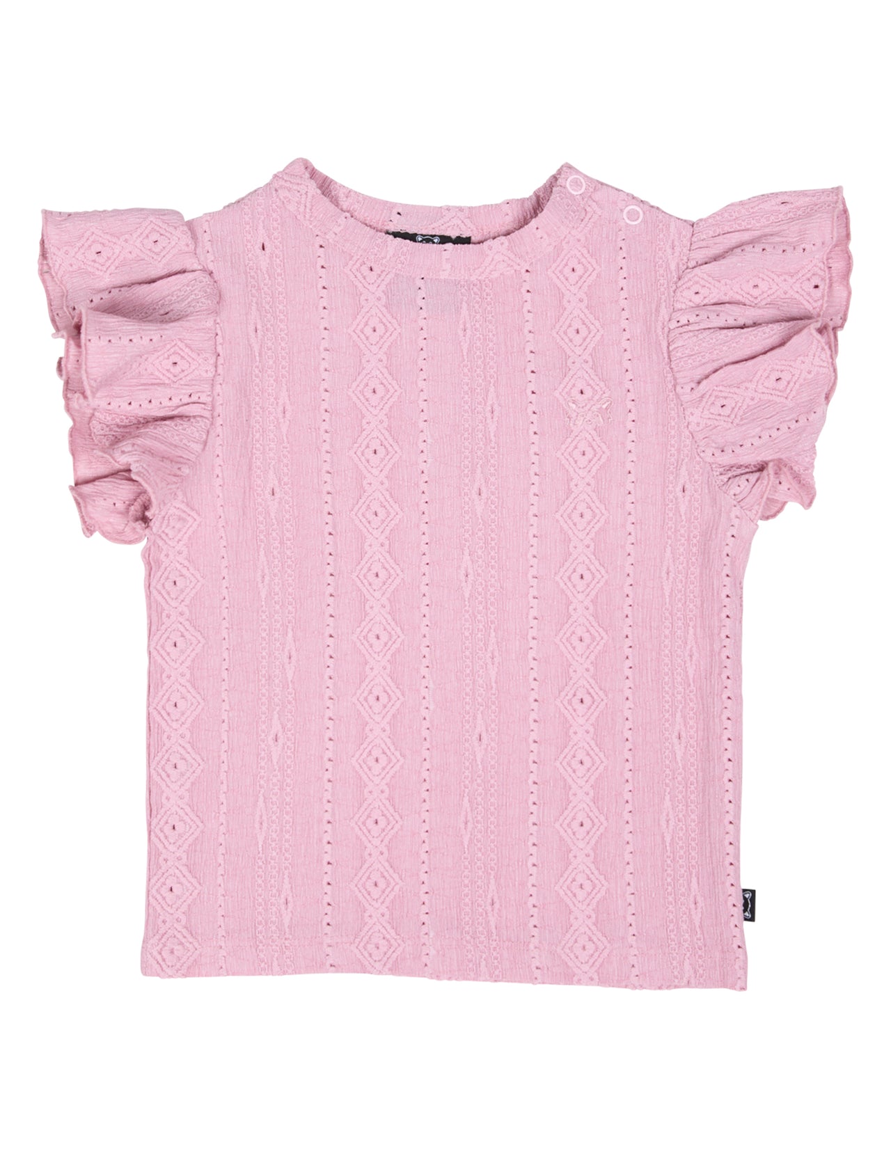 ANIMAL CRACKERS TEXTURED TOP PINK