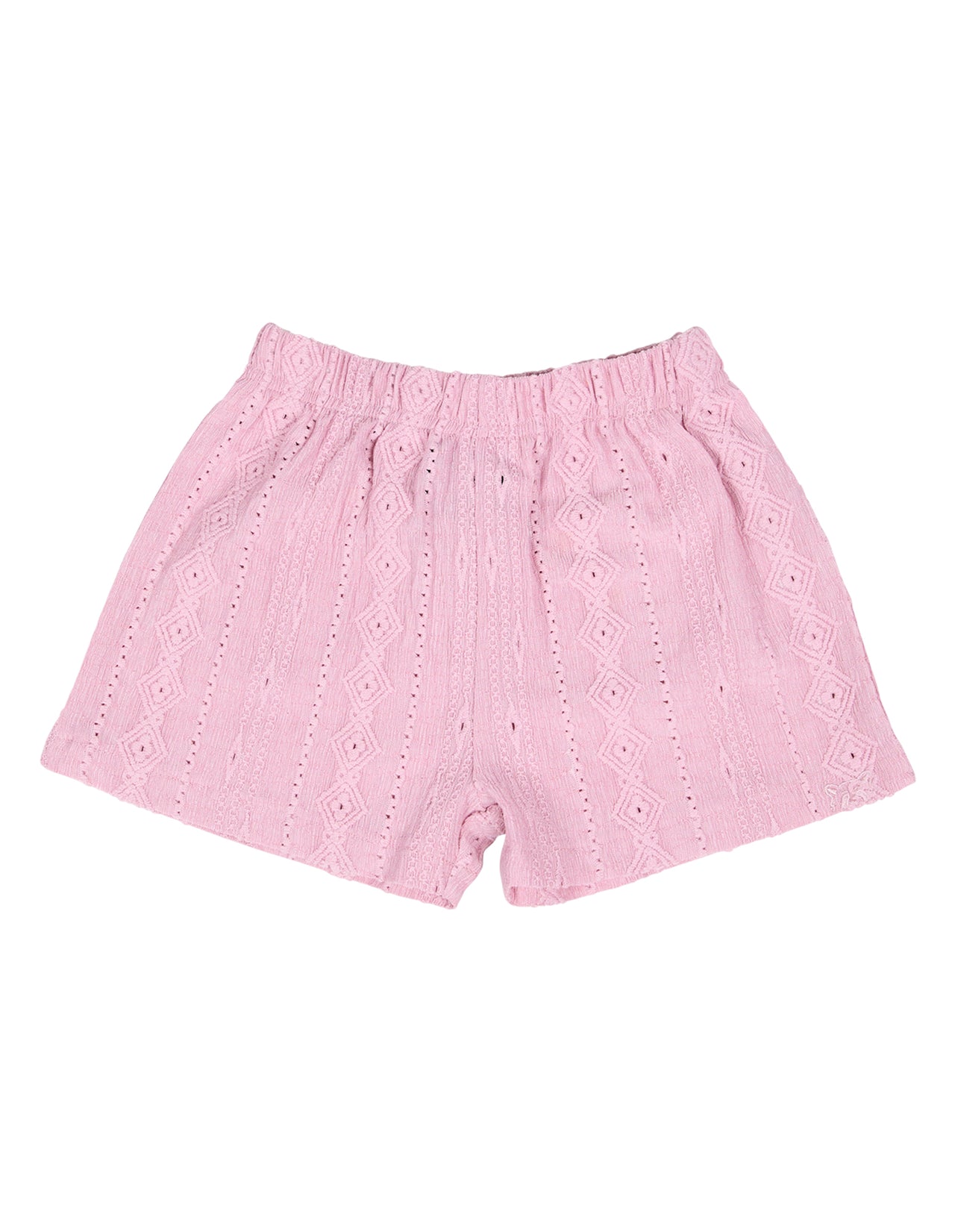 ANIMAL CRACKERS TEXTURED SHORT PINK