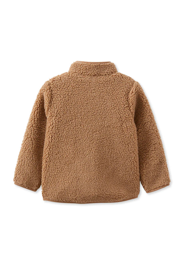 MILKY COLOUR BLOCK SHERPA JACKET