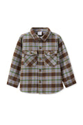 MILKY EARTH CHECK OVERSHIRT
