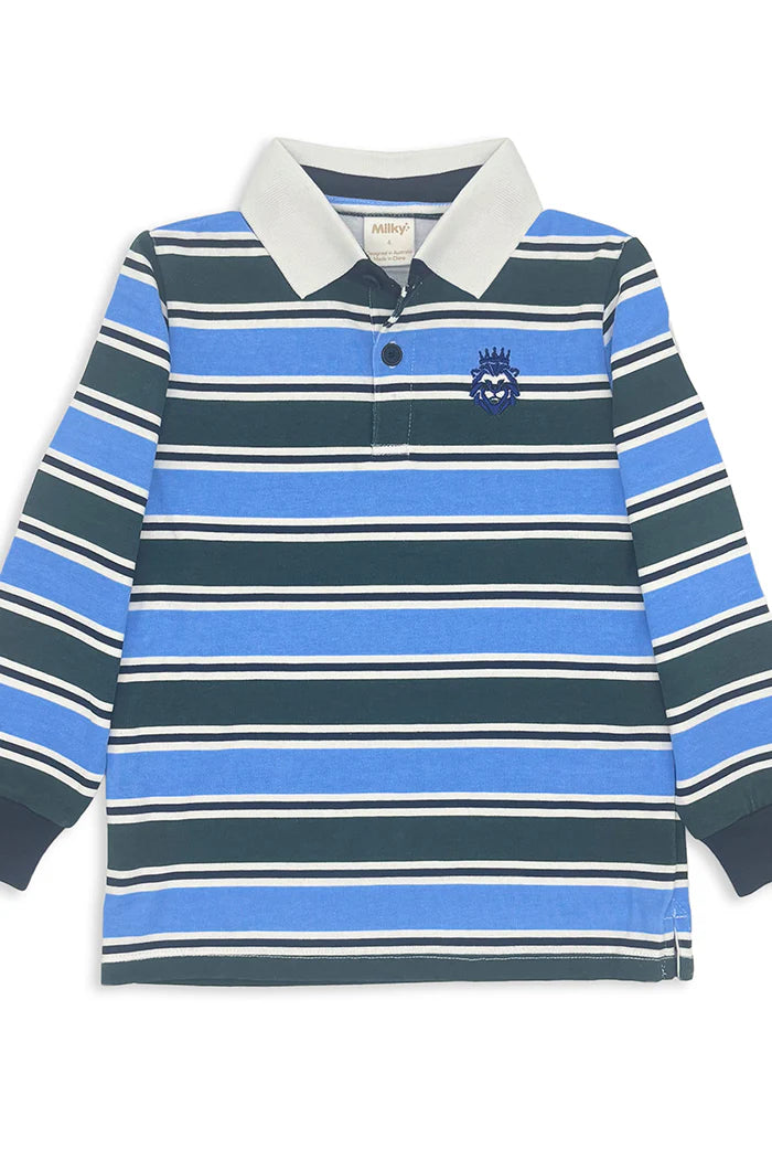 MILKY GREEN STRIPE RUGBY