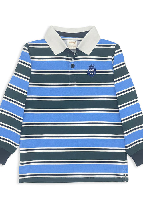 MILKY GREEN STRIPE RUGBY