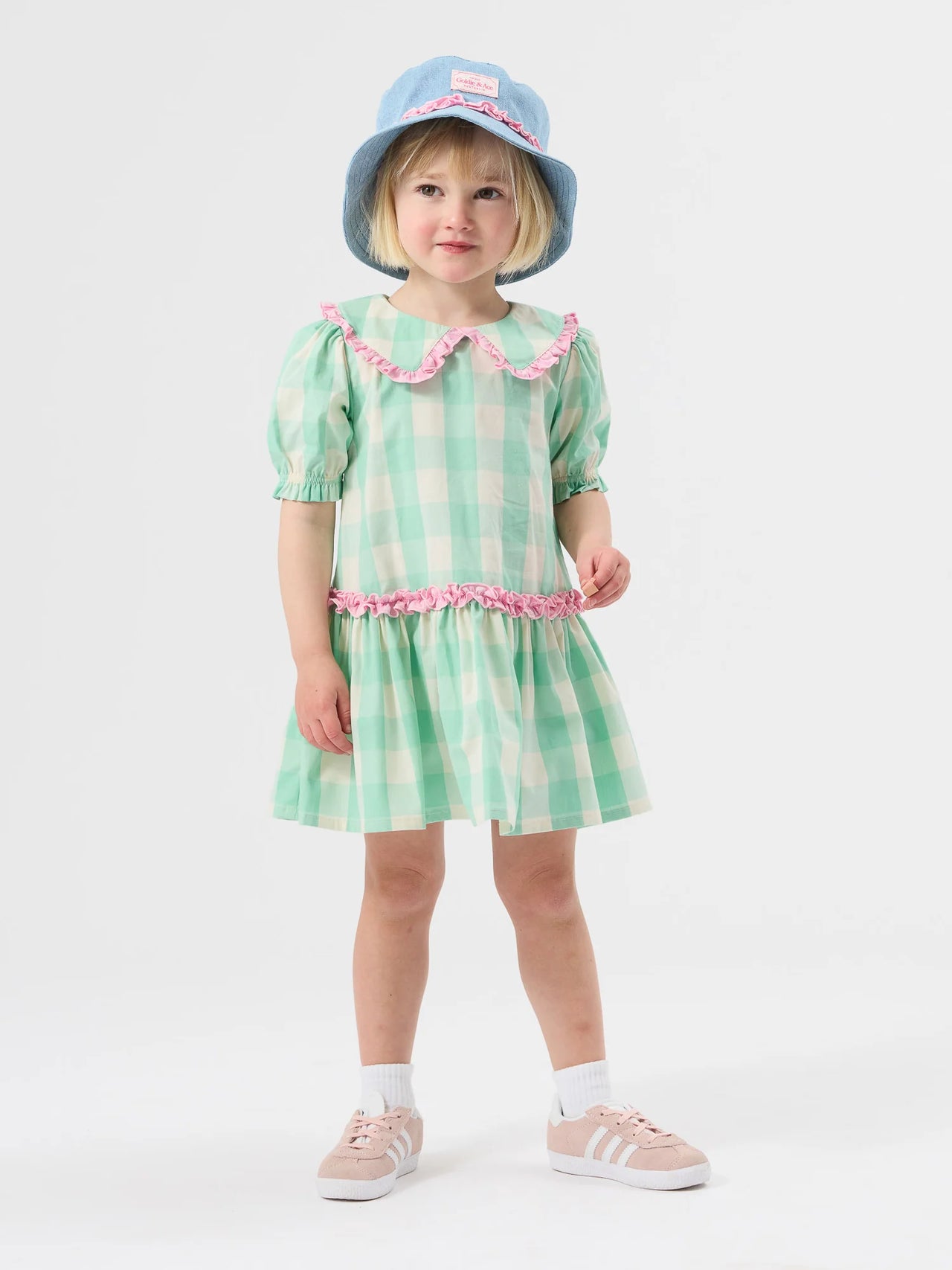 GOLDIE & ACE GINGHAM COLLAR DRESS