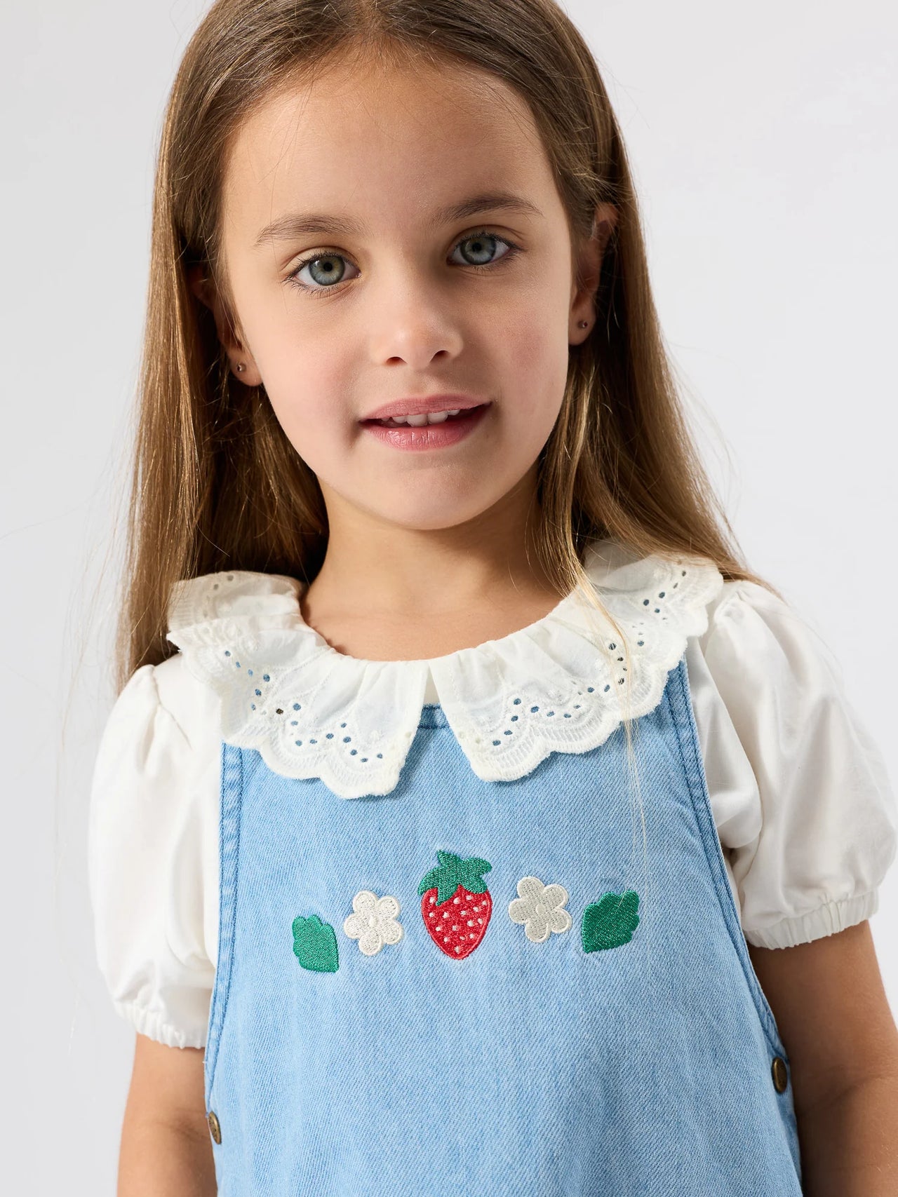 GOLDIE & ACE WILD STRAWBERRY PINAFORE DRESS