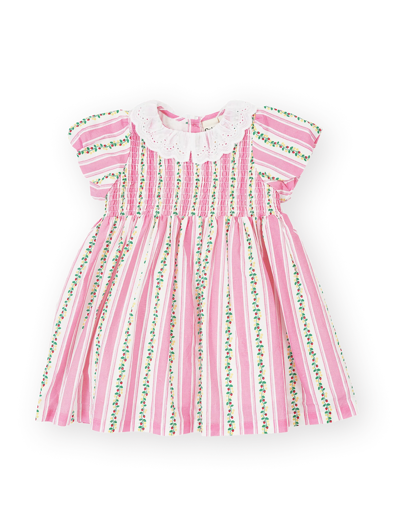 GOLDIE & ACE ANTIQUE STRIPE STRAWBERRY FLO SMOCKED DRESS