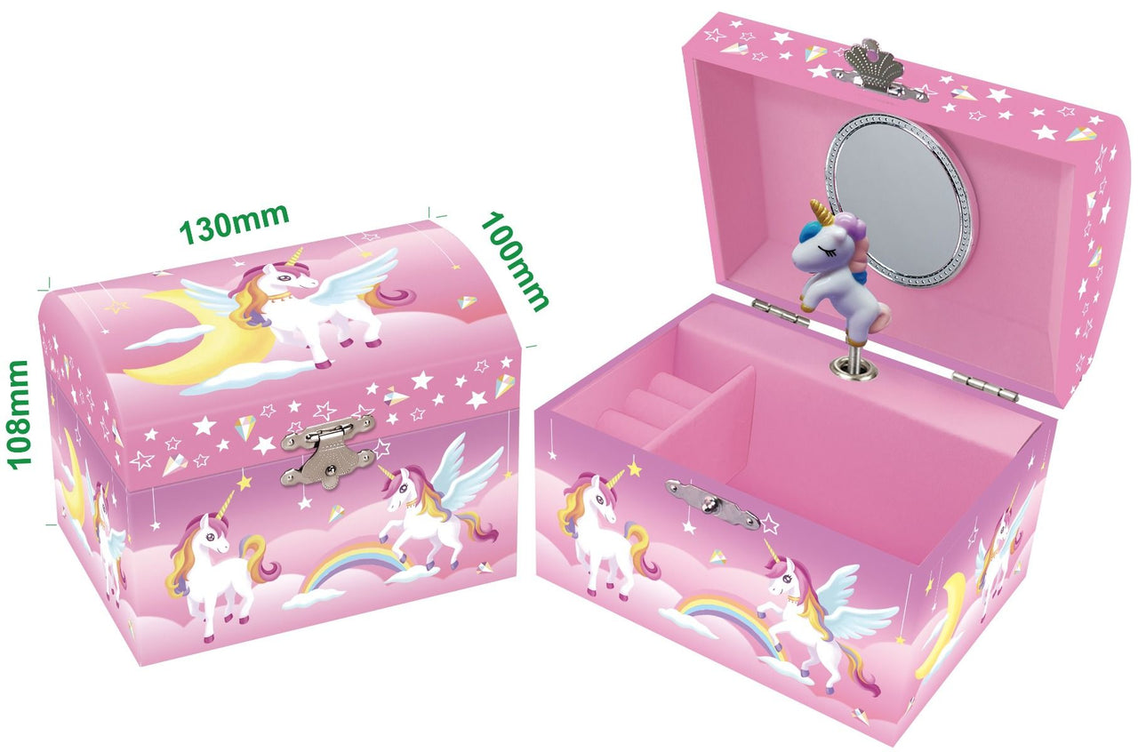 DOME SHAPE MUSICAL JEWELRY BOX - UNICORN