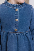 MILKY MID WASH DENIM DRESS