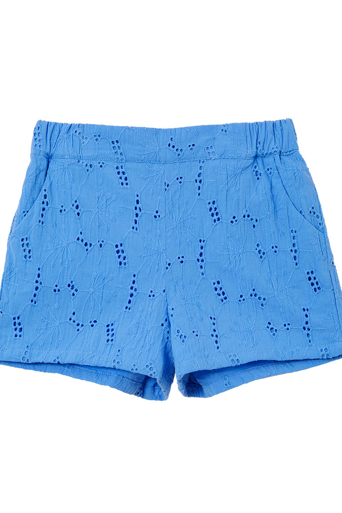 MILKY CORNFLOWER BRODERIE SHORT