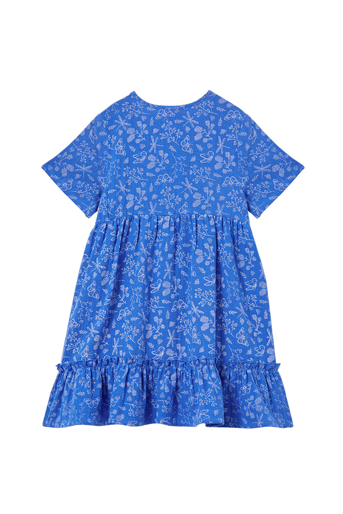MILKY DRAGONFLY CRINKLE COTTON DRESS
