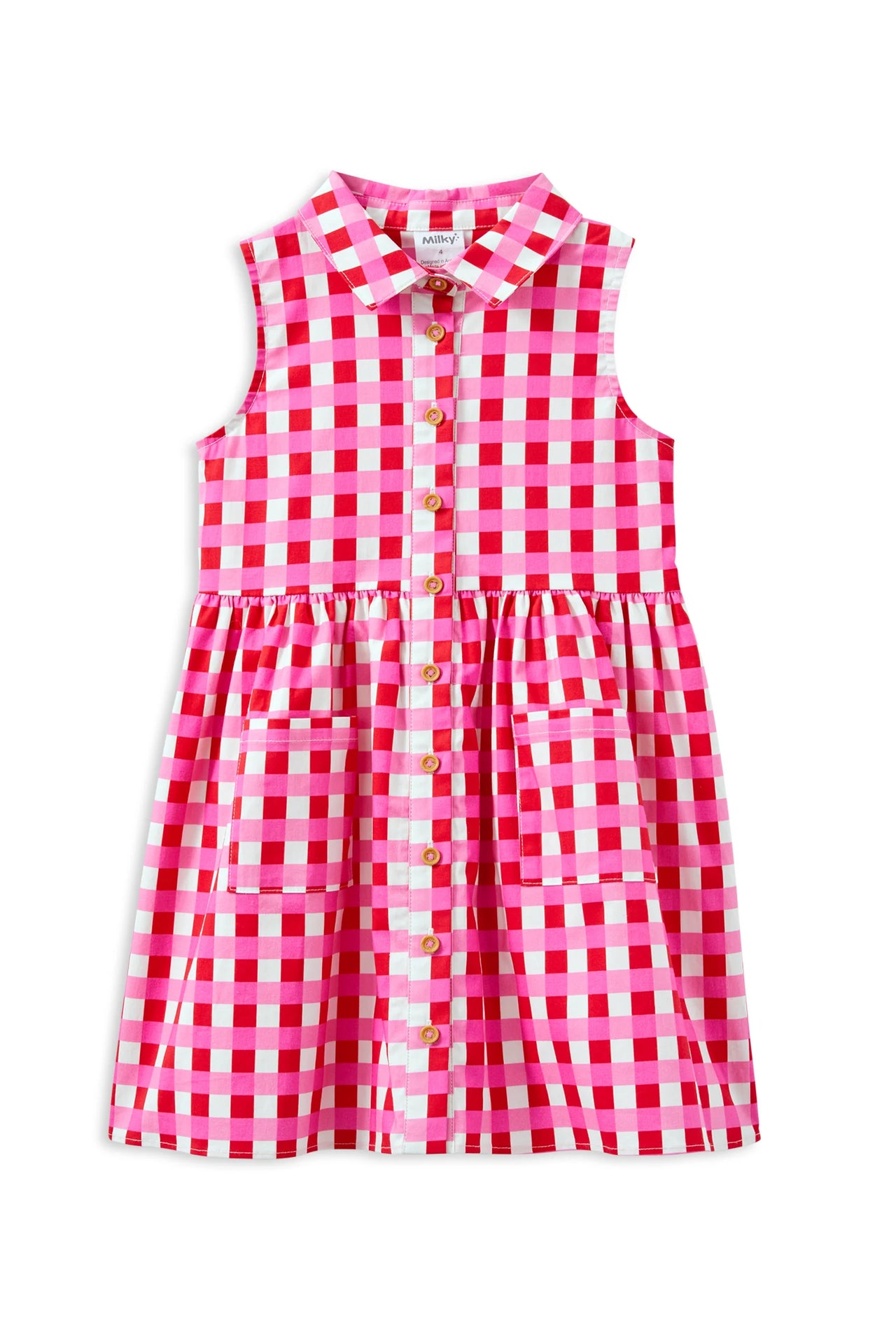 MILKY LOLLIPOP CHECK DRESS