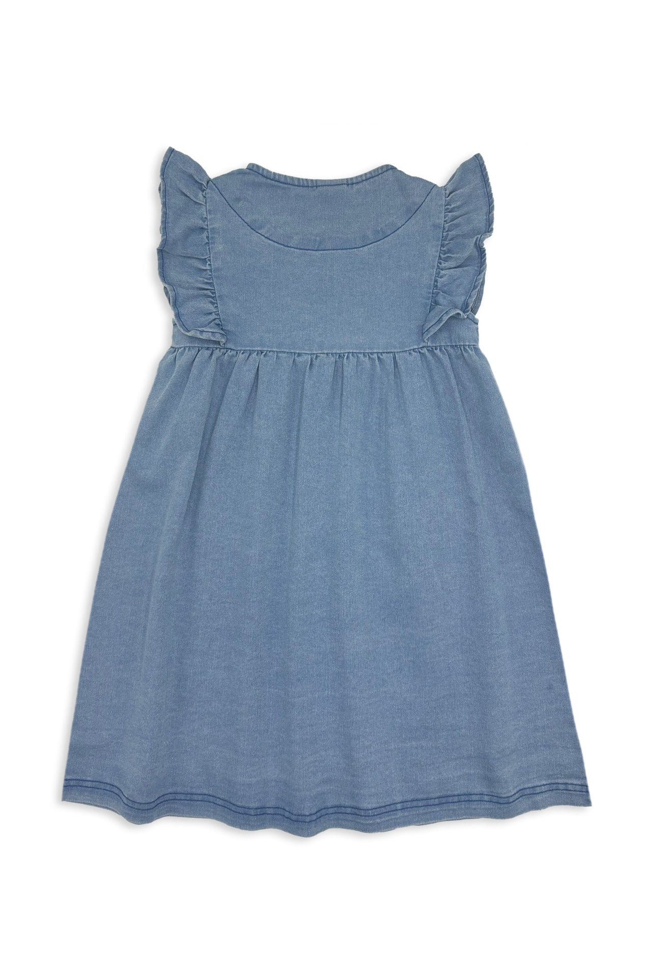 MILKY DENIM FRILL DRESS