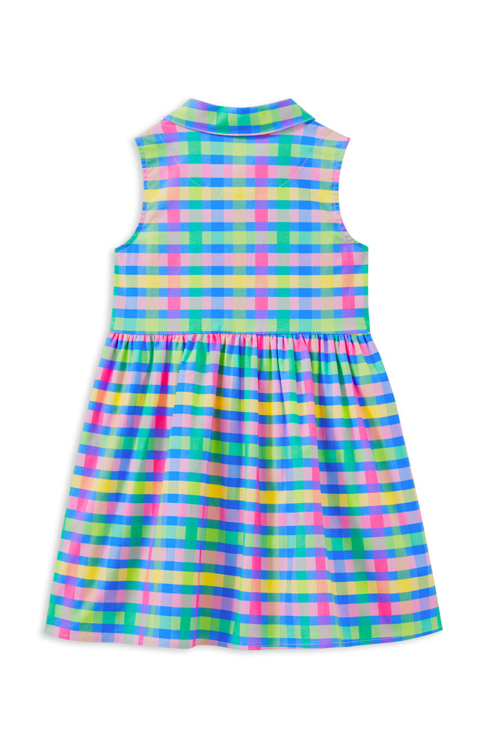 MILKY PICNIC CHECK DRESS