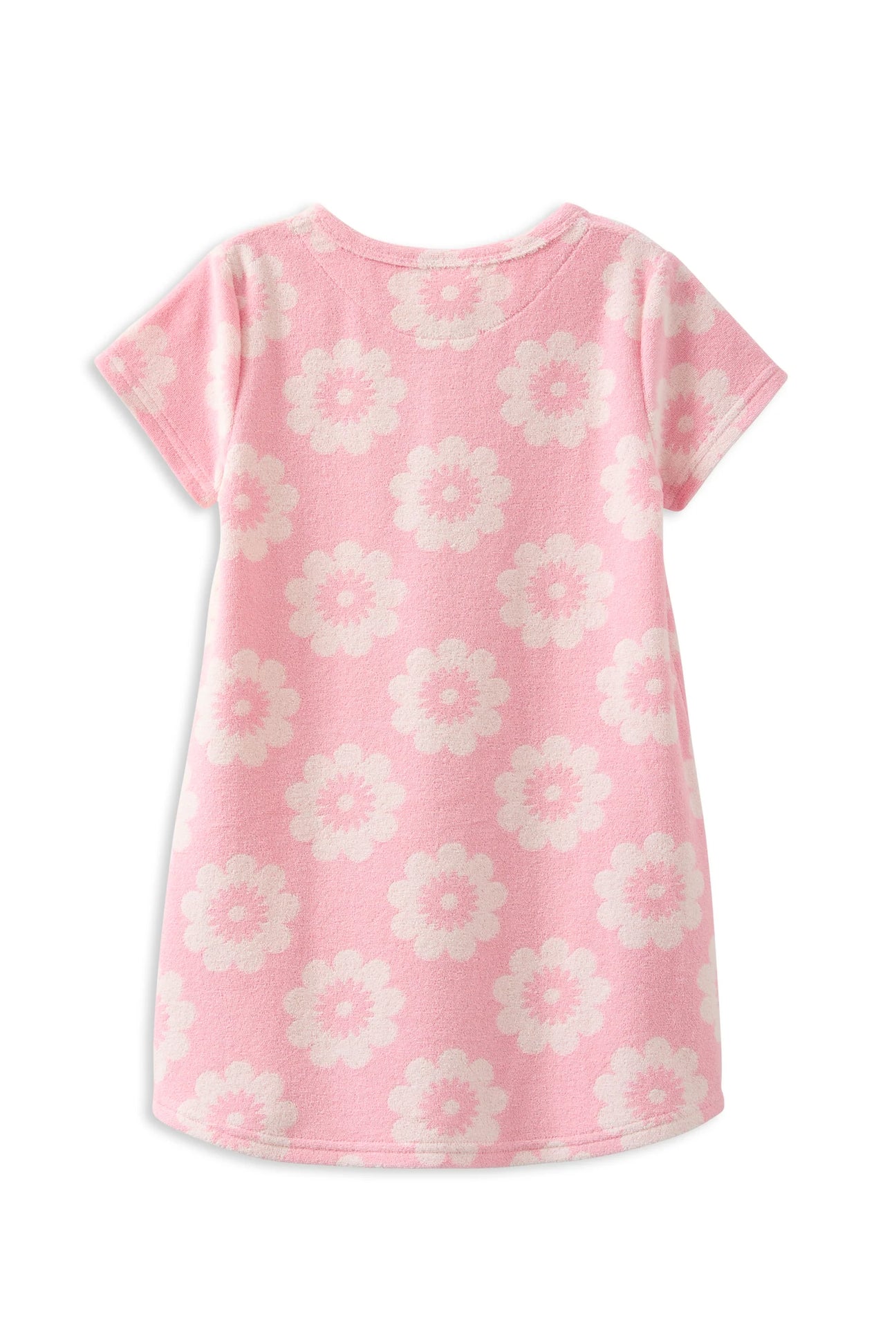 MILKY FLORAL TERRY TOWELLING DRESS