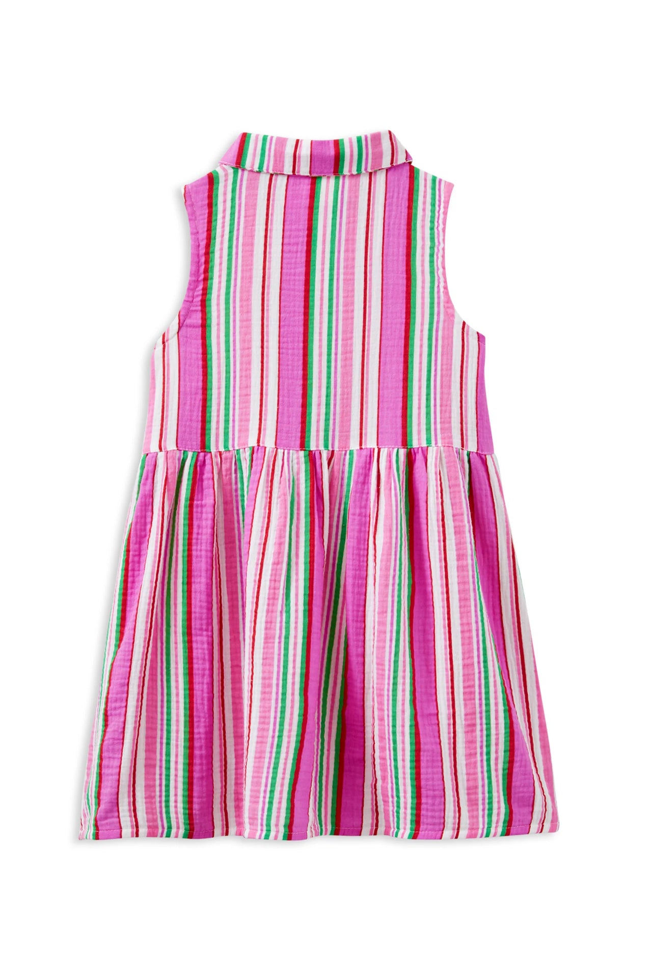 MILKY CRINKLE STRIPE DRESS