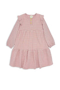 MILKY ROSE CHECK FRILL DRESS