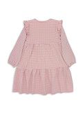 MILKY ROSE CHECK FRILL DRESS